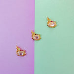 15mm Gold Pave Treasure Crab Charm