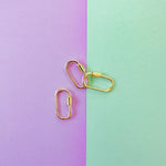 25mm Gold Plated Oval Paperclip Lock Enhancer