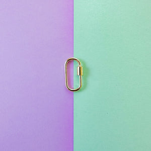 25mm Gold Plated Oval Paperclip Lock Enhancer