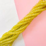 8mm Kiwi Green Smooth Dyed Jade Rondelle Strand