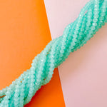 6mm Sparkling Tide Faceted Crystal Rondelle Strand