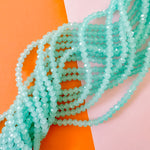 6mm Sparkling Tide Faceted Crystal Rondelle Strand