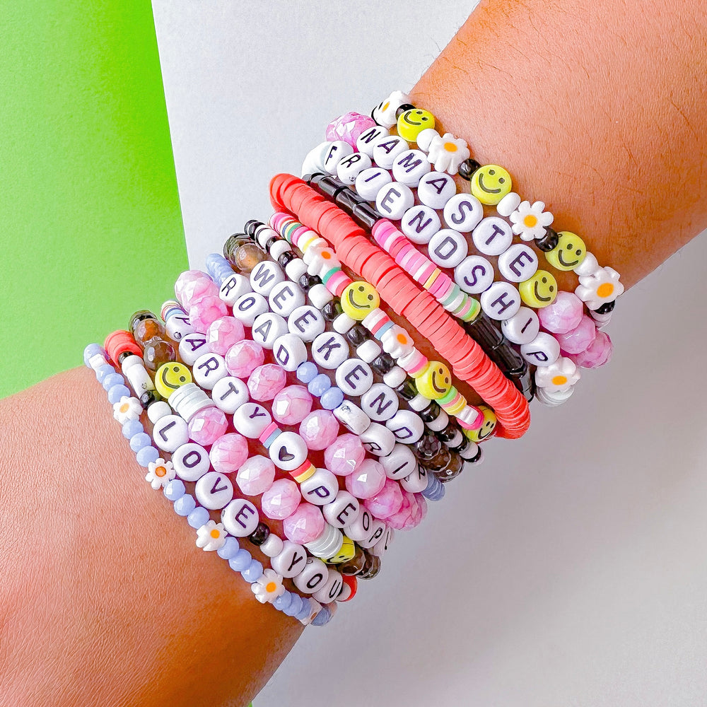 Alphabet Beads How To Make A Bead Bracelet With Rubber Bands