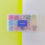 8mm Rainbow Jade Swirl Rondelle Bead Box Set 375 pieces+