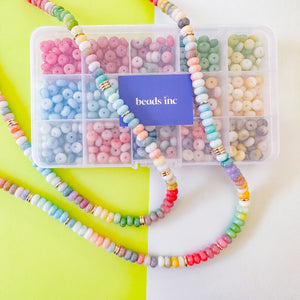 8mm Rainbow Jade Swirl Rondelle Bead Box Set 375 pieces+