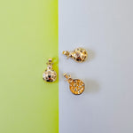 15mm Gold Pave Ladybug Charm
