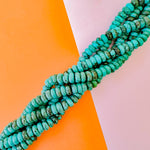 12mm Stabilized Turquoise Rondelle Strand