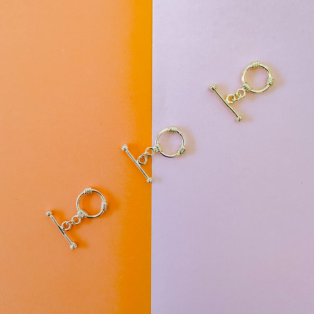 15mm Shiny Gold Plated Wrap Toggle