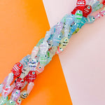 10mm Hand Painted Glass Rainbow Fish Strand