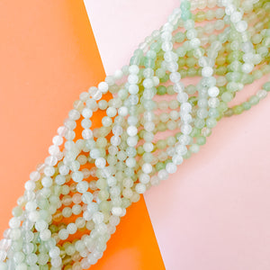 6mm Green Serpentine Smooth Round Strand