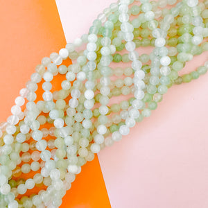6mm Green Serpentine Smooth Round Strand