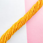 3mm Yellow Dyed Jade Rounds Strand