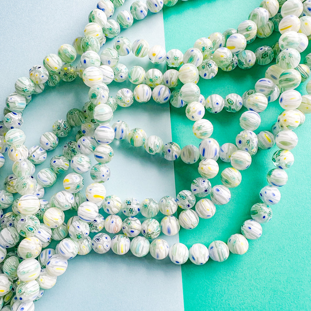 10mm Green Granny Smith Round Beads for Bracelets, Craft, or DIY projects.