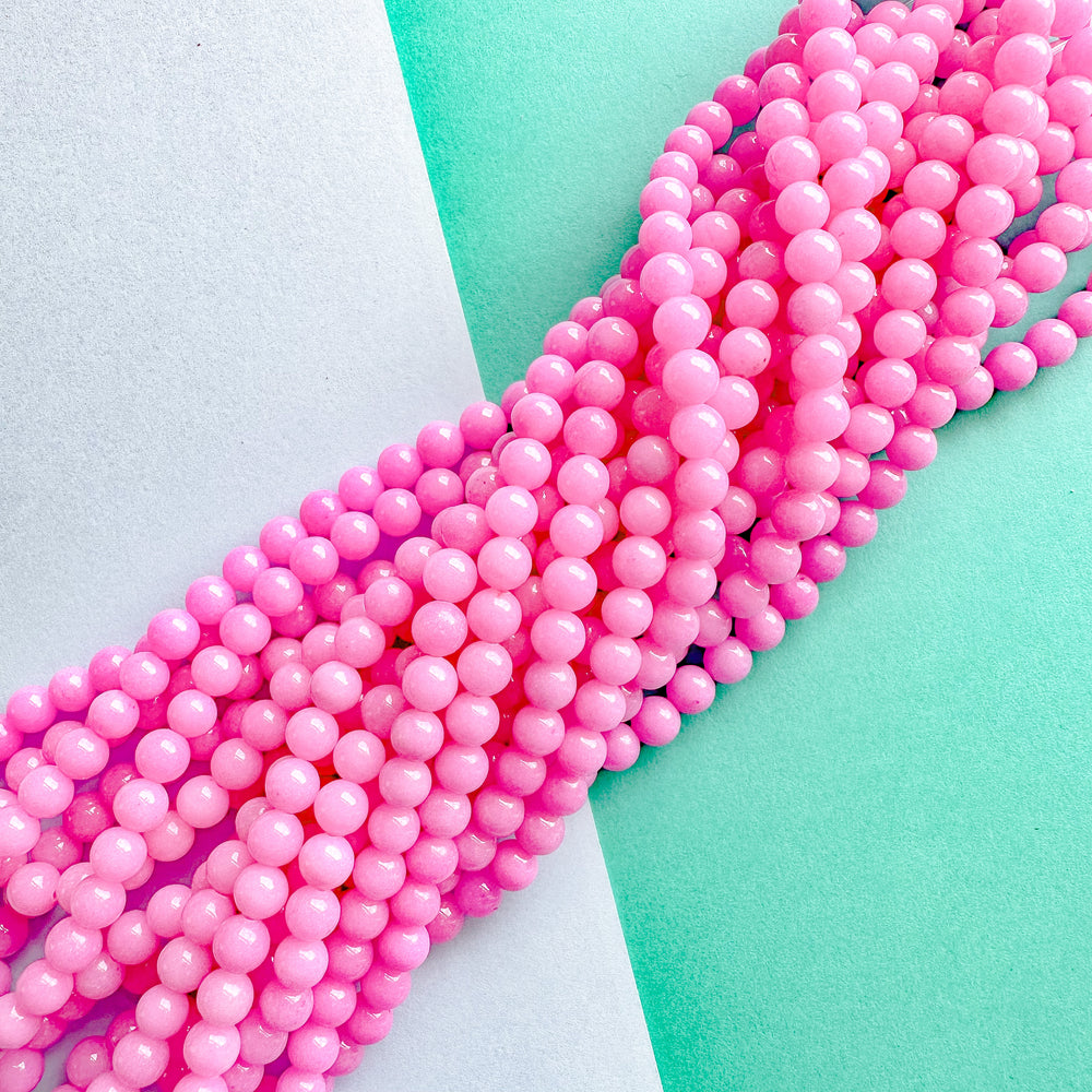 Hot Pink Disc Beads,neon Pink Spacer Beads,bright Polymer Clay Beads,mask  Chain Beads,jewelry Supplies,flat Disc Beads,colorful Beads Spacer 