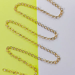 4mm Shiny Gold Round Decorative Cable Chain