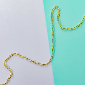9mm Shiny Gold Decorative Paperclip Chain