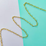 9mm Shiny Gold Decorative Paperclip Chain