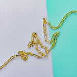 9mm Shiny Gold Decorative Paperclip Chain