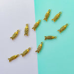 20mm Shiny Little Gold Fish Charm - 10 pack
