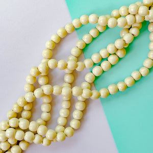 10mm Pearlescent Wood Rounds Strand