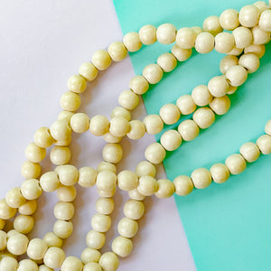 10mm Pearlescent Wood Rounds Strand