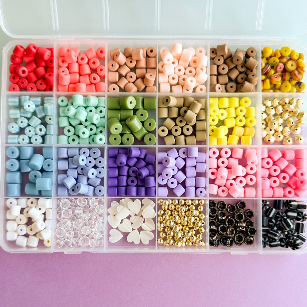 500 Mixed Assorted Glass Beads, bulk, Good Quality FREE SHIPPING