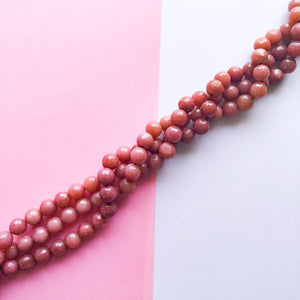 10mm Brick Dyed Jade Faceted Round Strand