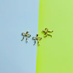 24mm Shiny Gold Ribbon Bow Charm