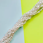 10mm White Coated Resin Pearl Heart Strand