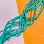 4mm Dark Aqua Smooth Round Dyed Jade Strand