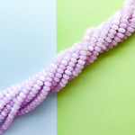 8mm Wisteria Smooth Dyed Jade Rondelle Strand