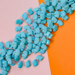 18mm Turquoise Carved Magnesite Zuni Bear-Style Bead Strand