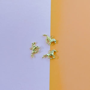 28mm Shiny Gold Horse Charm
