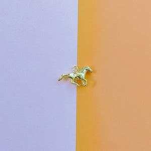 28mm Shiny Gold Horse Charm