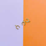 21mm Shiny Gold Pave Horseshoe Charm
