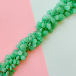 18mm Wintergreen Dyed Calcite Flat Teardrop Strand