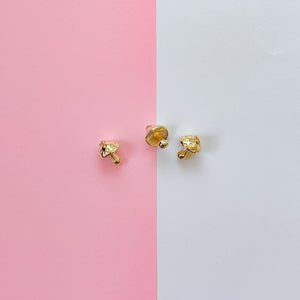 20mm Shiny Gold Mushroom Charm