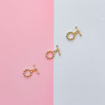 14mm Shiny Gold Plated Bubble Toggle