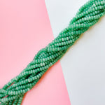 8mm Cactus Green Smooth Dyed Jade Rondelle Strand