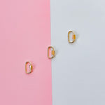 18mm Gold Plated Oval Paperclip Lock Enhancer