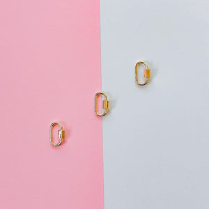 18mm Gold Plated Oval Paperclip Lock Enhancer