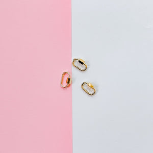 18mm Gold Plated Oval Paperclip Lock Enhancer