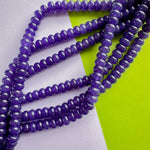 8mm Purple Smooth Dyed Jade Rondelle Strand