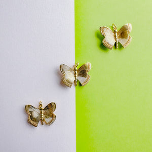 25mm Gold Plated Butterfly Charm