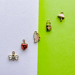 Tiny Enamel Enchanted Garden Charms - 5 Pack