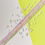 4mm Faceted Crystal Pastel Rainbow Rectangle 5 Strand Bundle