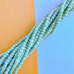 6mm Frosted Mint Java Glass Strand