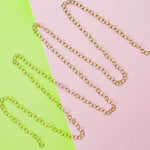 5mm Brushed Gold Oval Cable Chain