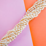 6mm Warm Tone Freshwater Rice Pearl Strand