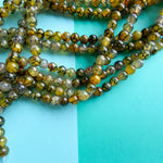 10mm Kelp Crackle Agate Rounds Strand